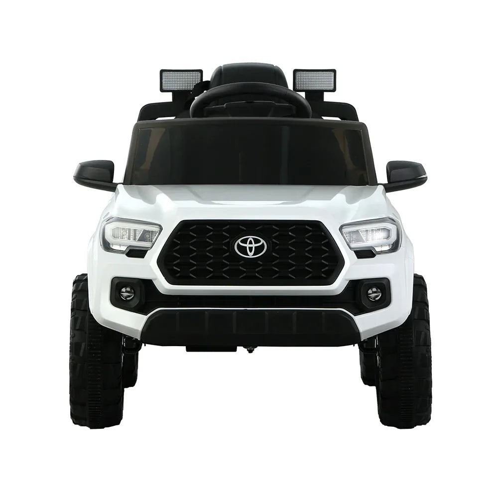 Kids Electric Ride On Car Toyota Tacoma Off Road Jeep Toy Cars Remote 12V Whte - Mekamart Australia