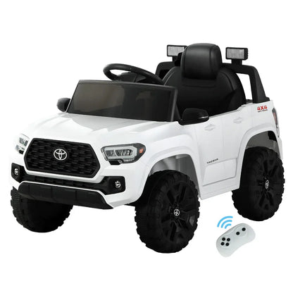 Kids Electric Ride On Car Toyota Tacoma Off Road Jeep Toy Cars Remote 12V Whte - Mekamart Australia