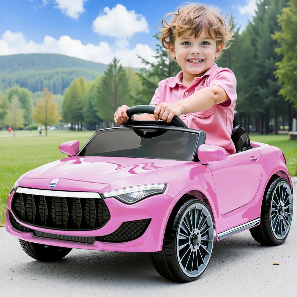 Rigo Kids Electric Ride On Car Toys Cars Headlight Music Remote Control 12V Pink - Mekamart Australia