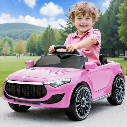 Rigo Kids Electric Ride On Car Toys Cars Headlight Music Remote Control 12V Pink - Mekamart Australia