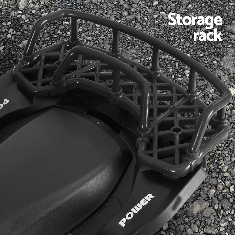 Rigo Kids Ride On Car ATV Quad Motorbike Storage Rack Electric Toys 12V Black - Mekamart Australia