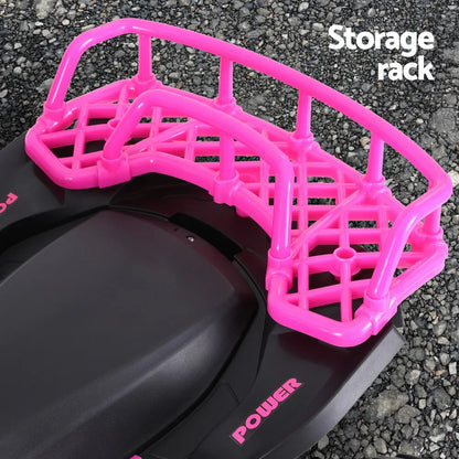 Rigo Kids Ride On Car ATV Quad Motorbike Storage Rack Electric Toys 12V Pink - Mekamart Australia