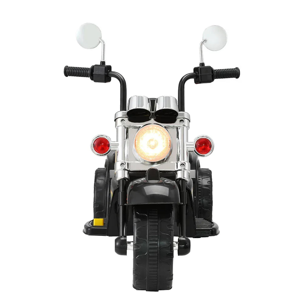 Rigo Kids Ride On Car Motorcycle Motorbike Electric Toys Horn Music 6V Black - Mekamart Australia