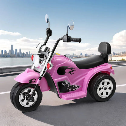 Rigo Kids Ride On Car Motorcycle Motorbike Electric Toys Horn Music 6V Pink - Mekamart Australia