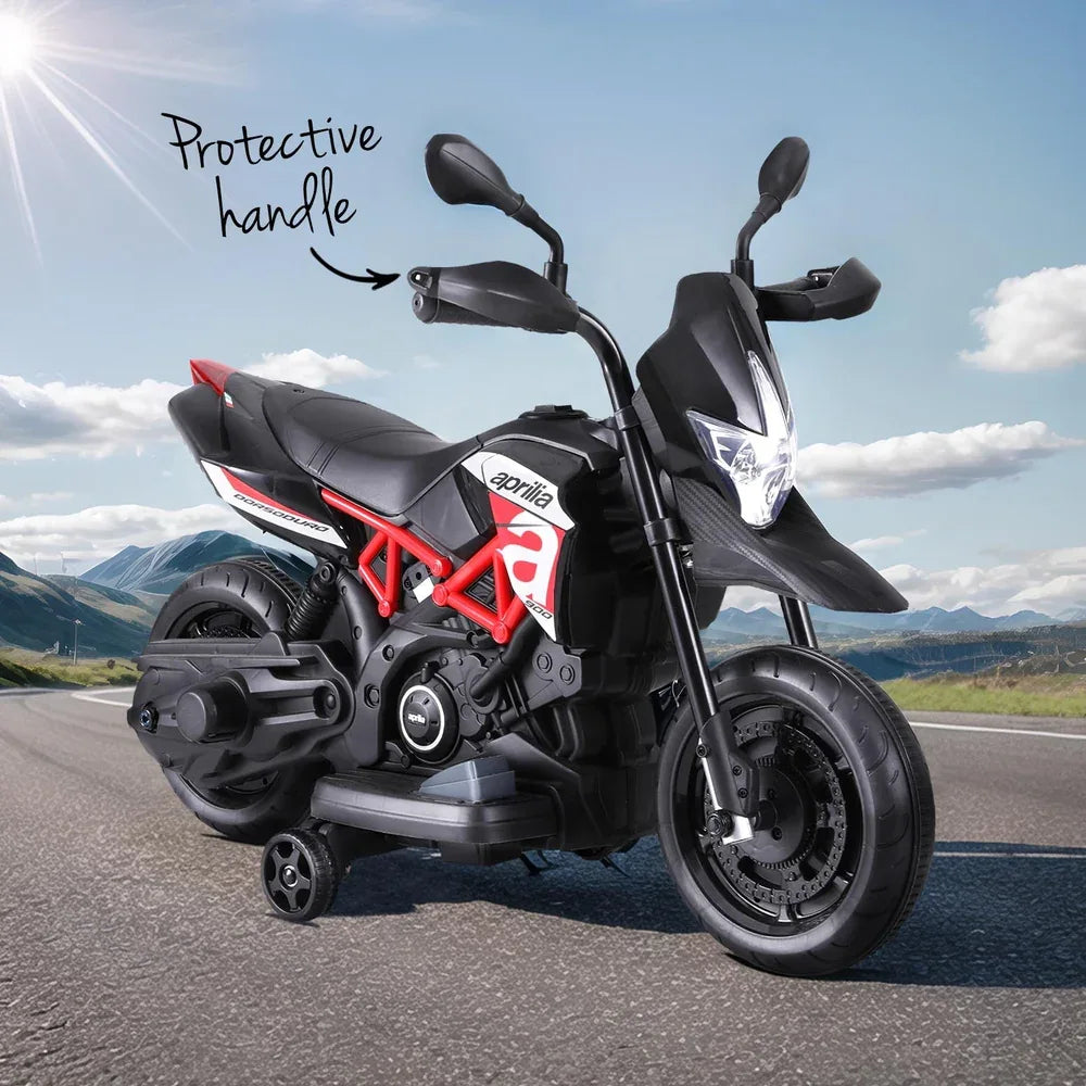 Kids Electric Ride On Car Motorcycle Motorbike Aprilia Licensed Dorsoduro 900 - Mekamart Australia