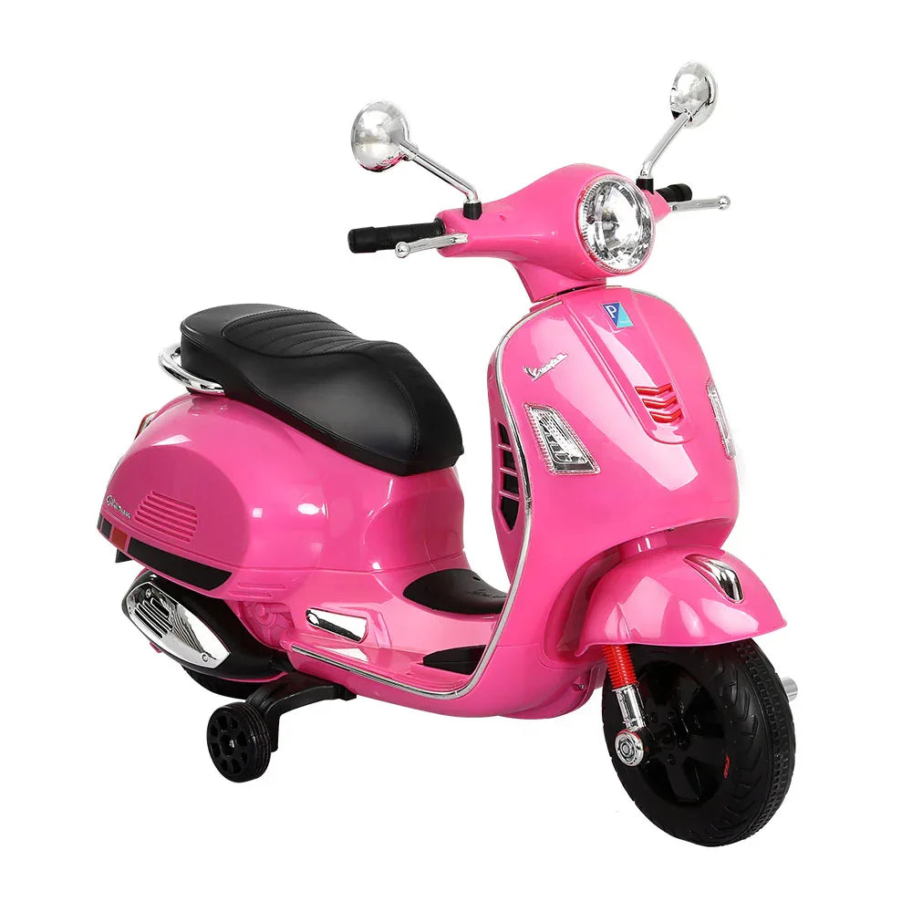 Kids Electric Ride On Car Motorcycle Motorbike Vespa Licensed GTS Pink - Mekamart Australia
