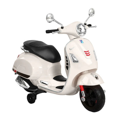 Kids Electric Ride On Car Motorcycle Motorbike Vespa Licensed GTS White - Mekamart Australia