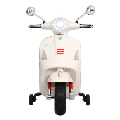 Kids Electric Ride On Car Motorcycle Motorbike Vespa Licensed GTS White - Mekamart Australia
