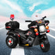 Rigo Kids Electric Ride On Police Motorcycle Motorbike 6V Battery Black - Mekamart Australia
