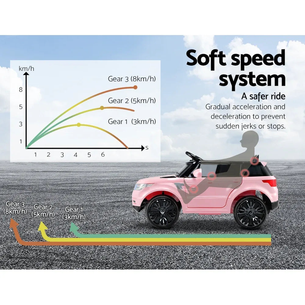Rigo Ride On Car Kids Electric Ride On Cars SUV Remote 12V Pink - Mekamart Australia