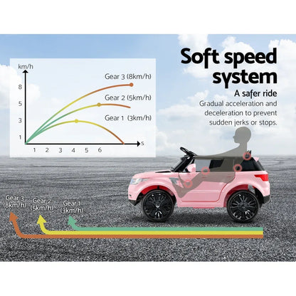 Rigo Ride On Car Kids Electric Ride On Cars SUV Remote 12V Pink - Mekamart Australia