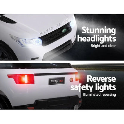 Rigo Kids Electric Ride On Car SUV Range Rover-inspired Cars Remote 12V White - Mekamart Australia