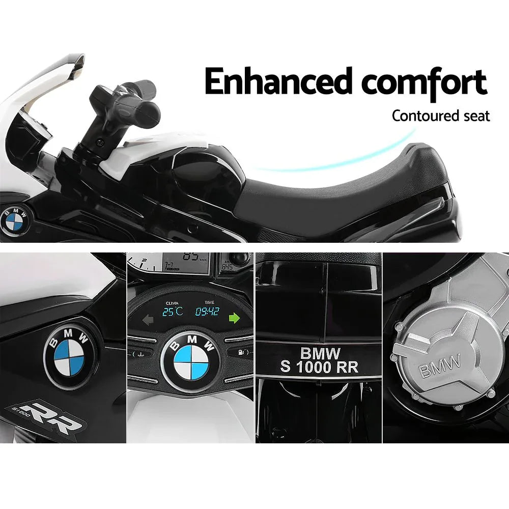Kids Ride On Car Electric Ride On Cars Motorcycle Motorbike BMW Licensed S1000RR Black - Mekamart Australia