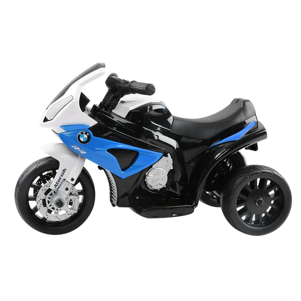 Kids Electric Ride On Car Police Motorcycle Motorbike BMW Licensed S1000RR Blue - Mekamart Australia
