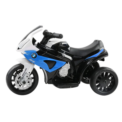 Kids Electric Ride On Car Police Motorcycle Motorbike BMW Licensed S1000RR Blue - Mekamart Australia