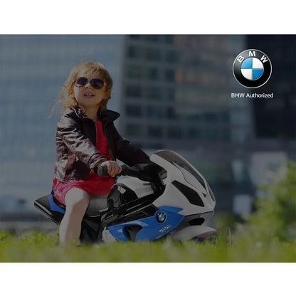 Kids Electric Ride On Car Police Motorcycle Motorbike BMW Licensed S1000RR Blue - Mekamart Australia