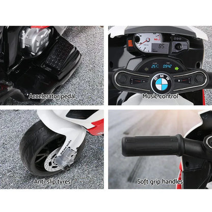 Kids Electric Ride On Car Police Motorcycle Motorbike BMW Licensed S1000RR Red - Mekamart Australia