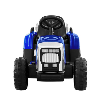 Rigo Kids Electric Ride On Car Tractor Toy Cars 12V Blue - Mekamart Australia