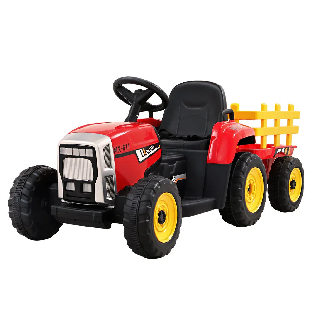 Rigo Kids Electric Ride On Car Tractor Toy Cars 12V Red - Mekamart Australia