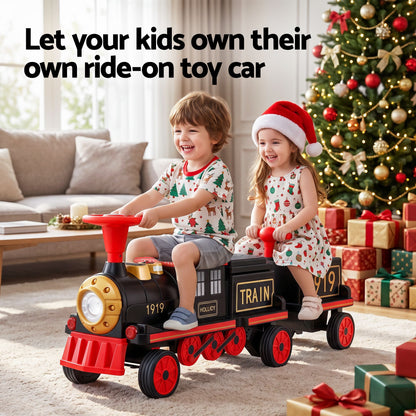 Rigo Kids Ride on Car Train 12V Electric Toy 2 Seater 136cm
