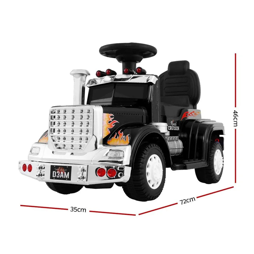 Rigo Kids Electric Ride On Car Truck Motorcycle Motorbike Toy Cars 6V Black - Mekamart Australia