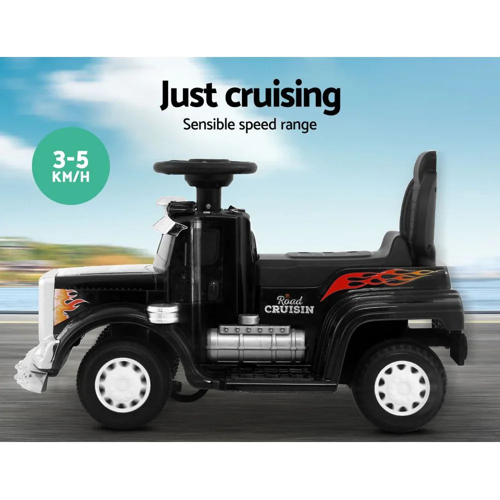 Rigo Kids Electric Ride On Car Truck Motorcycle Motorbike Toy Cars 6V Black - Mekamart Australia