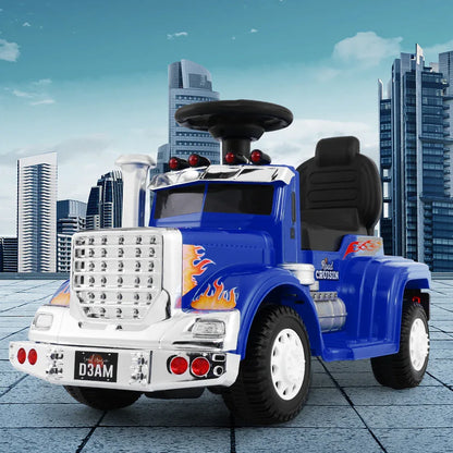 Rigo Kids Electric Ride On Car Truck Motorcycle Motorbike Toy Cars 6V Blue - Mekamart Australia