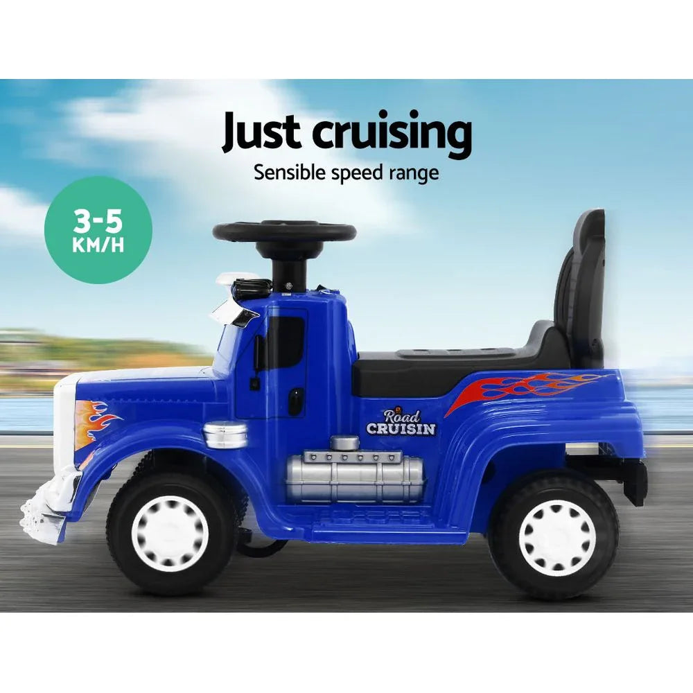 Rigo Kids Electric Ride On Car Truck Motorcycle Motorbike Toy Cars 6V Blue - Mekamart Australia