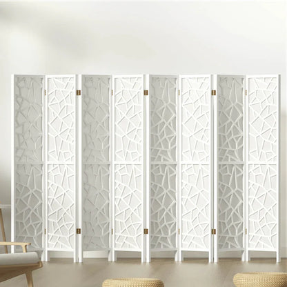 Artiss 8 Panel Room Divider Screen 325x170cm Clover White - Mekamart Australia