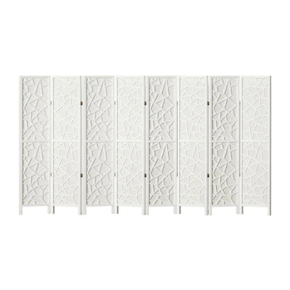 Artiss 8 Panel Room Divider Screen 325x170cm Clover White - Mekamart Australia