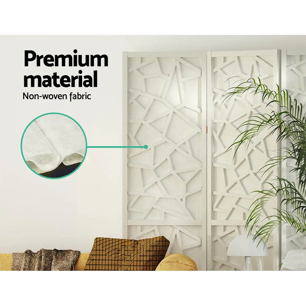 Artiss 8 Panel Room Divider Screen 325x170cm Clover White - Mekamart Australia