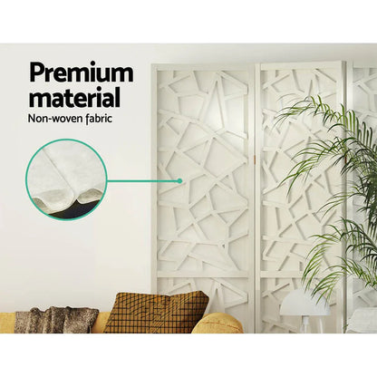 Artiss 8 Panel Room Divider Screen 325x170cm Clover White - Mekamart Australia