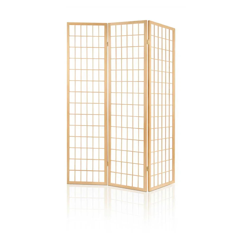 Artiss 3 Panel Room Divider Screen 131x179cm Natural - Mekamart Australia