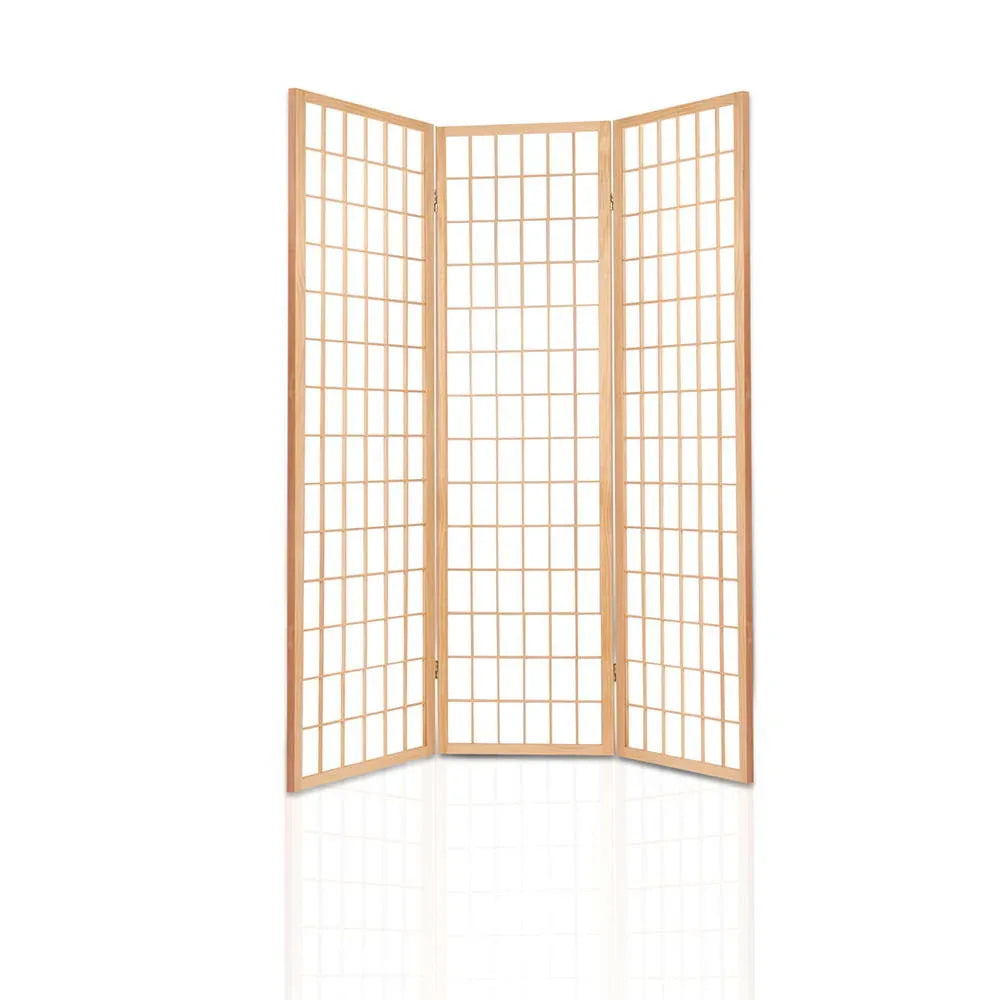 Artiss 3 Panel Room Divider Screen 131x179cm Natural - Mekamart Australia