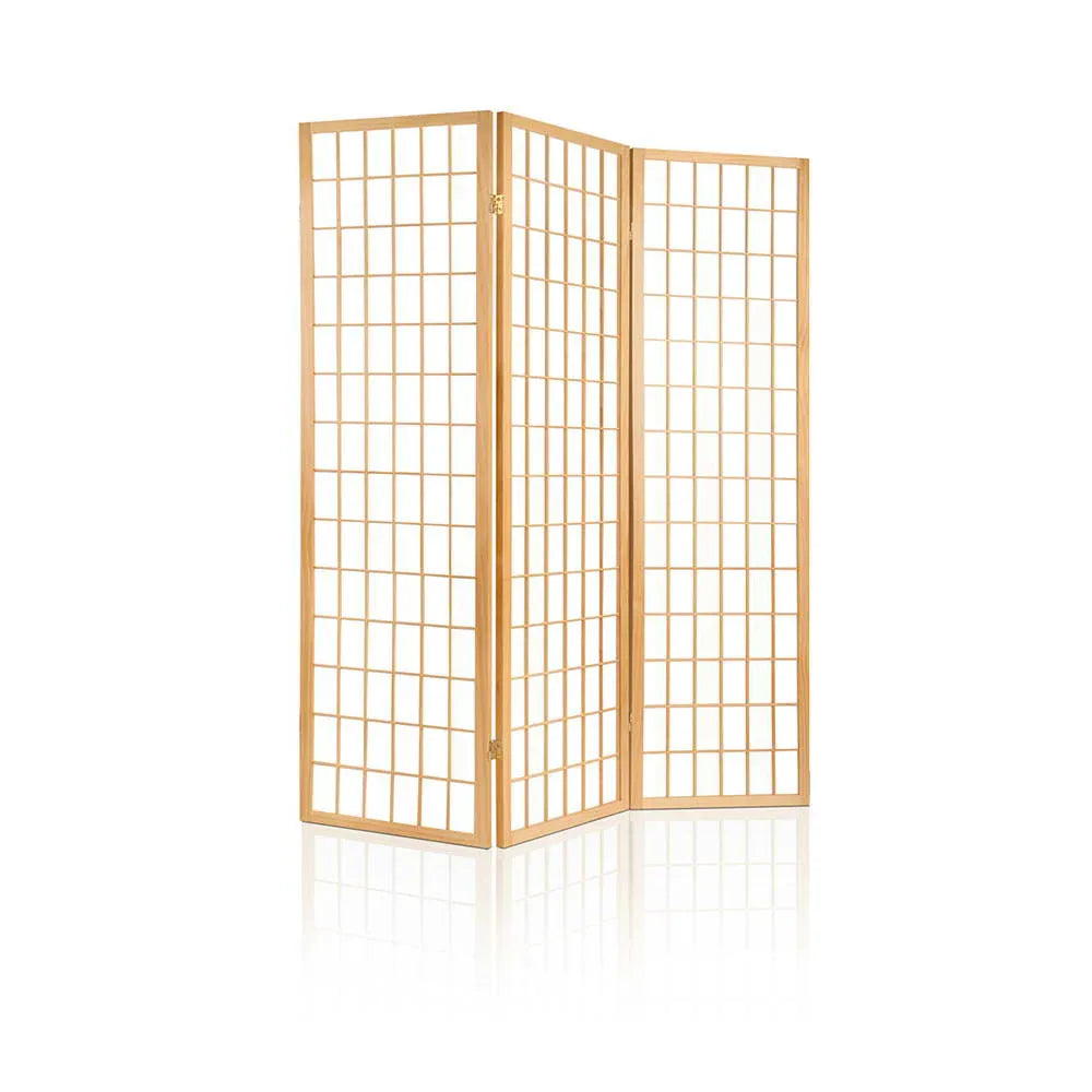 Artiss 3 Panel Room Divider Screen 131x179cm Natural - Mekamart Australia