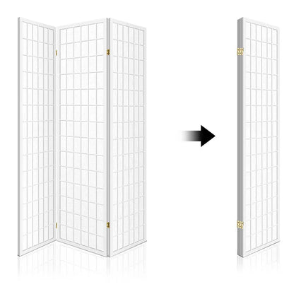 Artiss 3 Panel Room Divider Screen 131x179cm White - Mekamart Australia
