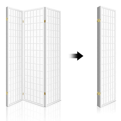 Artiss 4 Panel Room Divider Screen 174x179cm White - Mekamart Australia