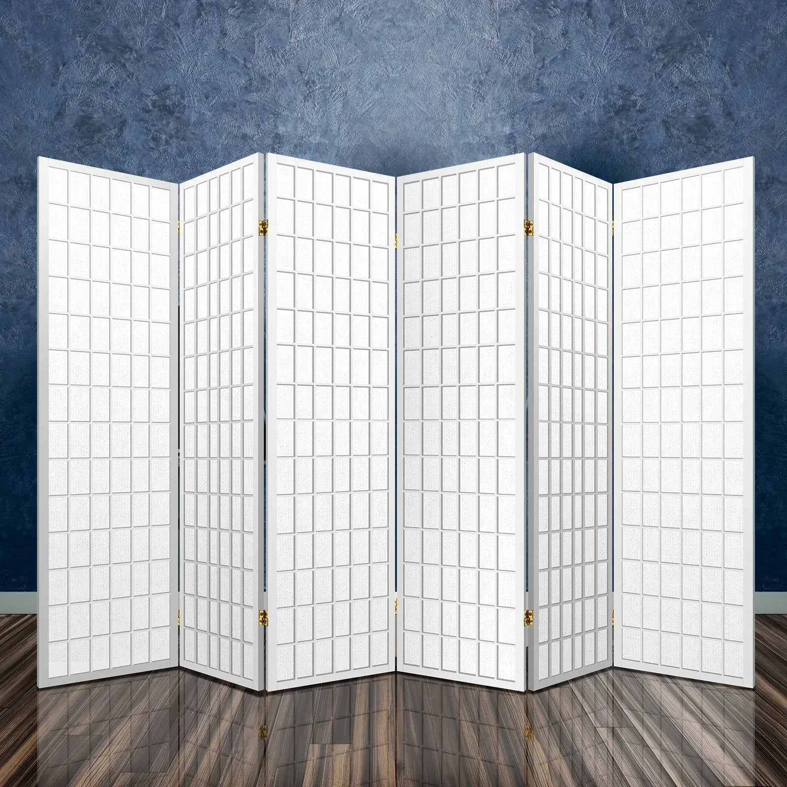 Artiss 6 Panel Room Divider Screen 261x179cm White - Mekamart Australia