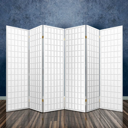 Artiss 6 Panel Room Divider Screen 261x179cm White - Mekamart Australia