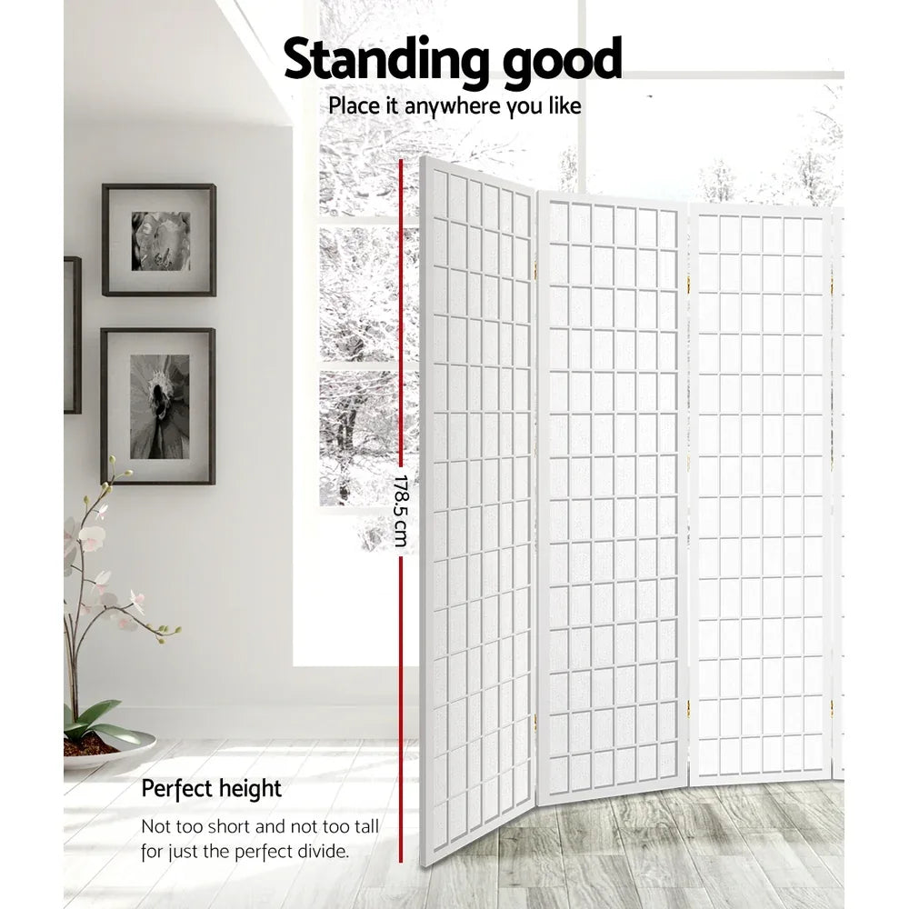 Artiss 8 Panel Room Divider Screen 348x179cm White - Mekamart Australia