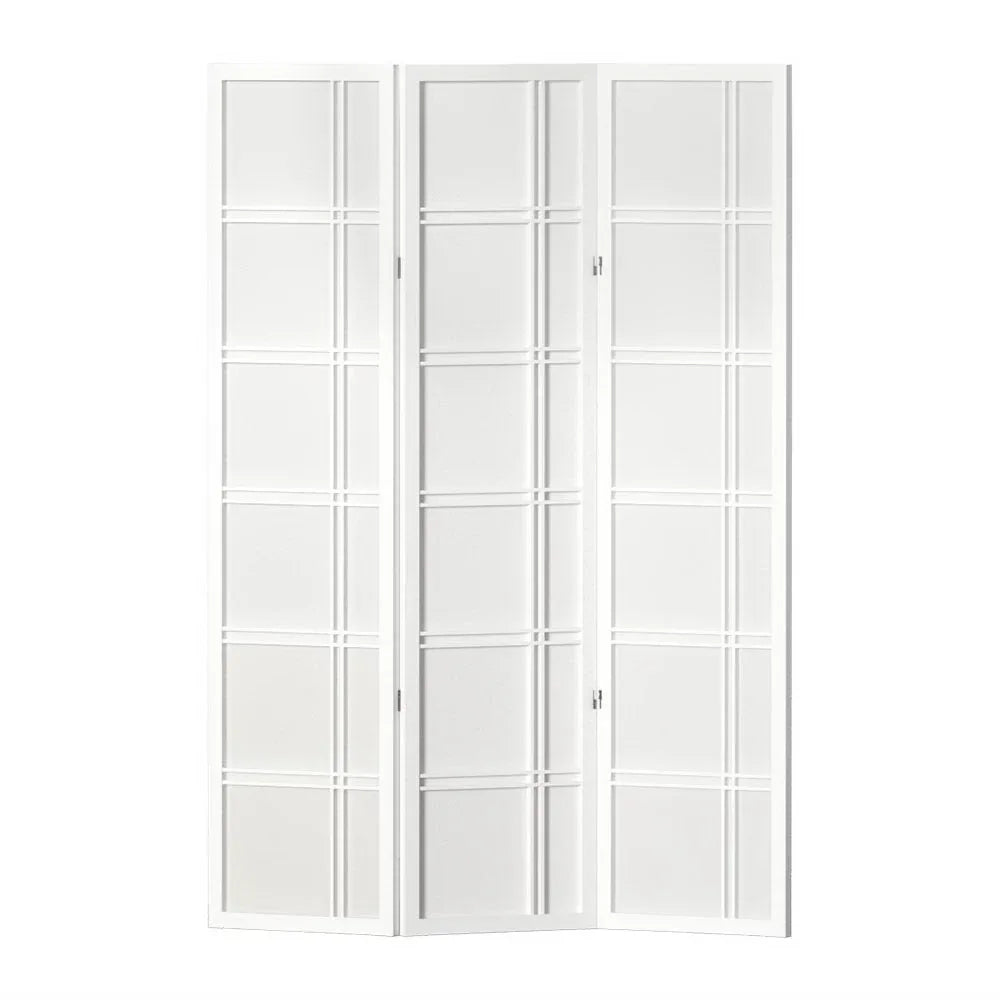 Artiss 3 Panel Room Divider Screen 132x179cm Nova White - Mekamart Australia