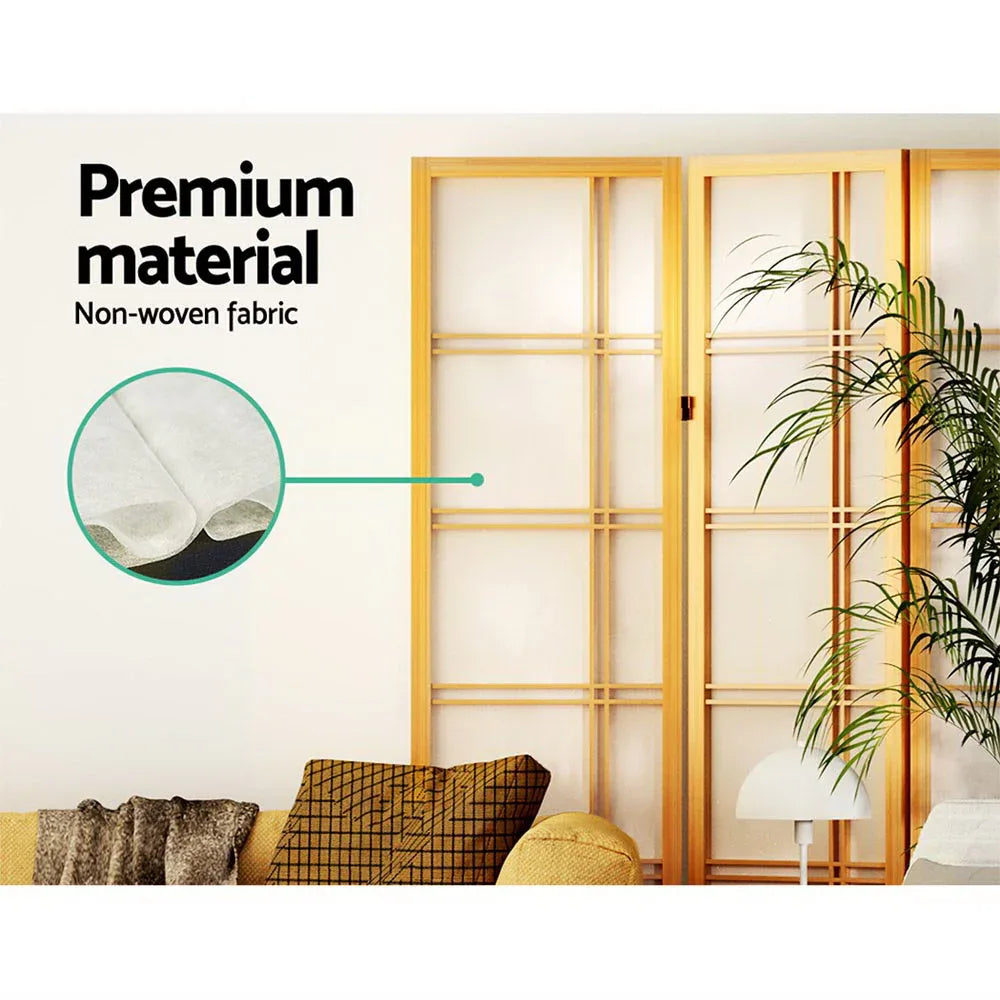 Artiss 6 Panel Room Divider Screen 265x179cm Nova Natural - Mekamart Australia