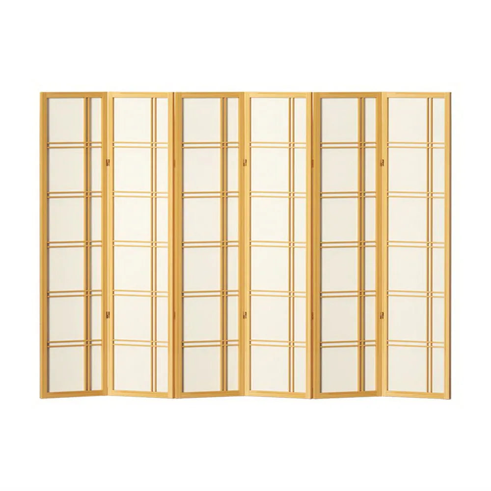 Artiss 6 Panel Room Divider Screen 265x179cm Nova Natural - Mekamart Australia