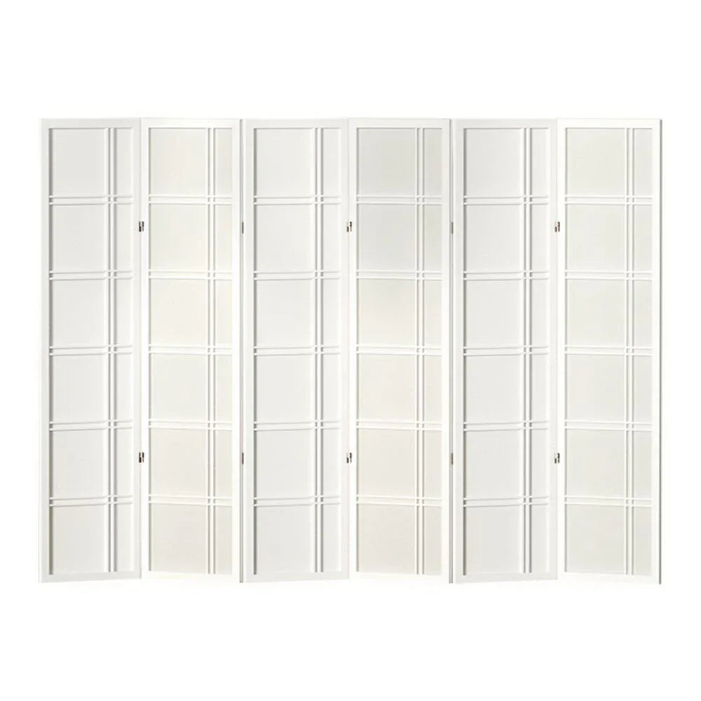 Artiss 6 Panel Room Divider Screen 265x179cm Nova White - Mekamart Australia