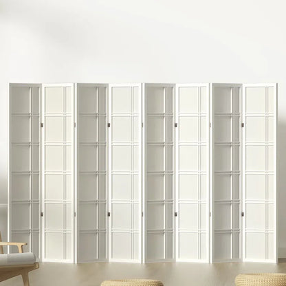 Artiss 8 Panel Room Divider Screen 353x179cm Nova White - Mekamart Australia
