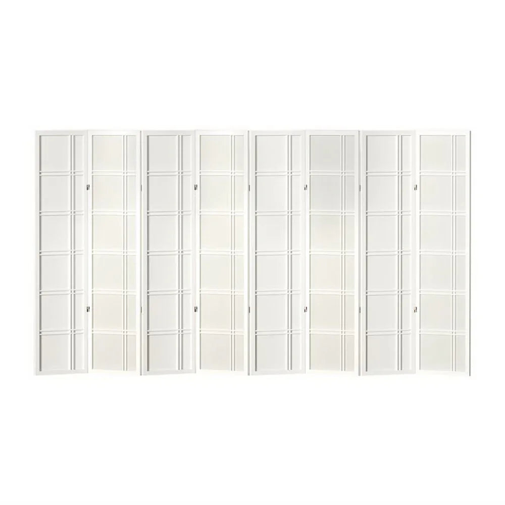 Artiss 8 Panel Room Divider Screen 353x179cm Nova White - Mekamart Australia