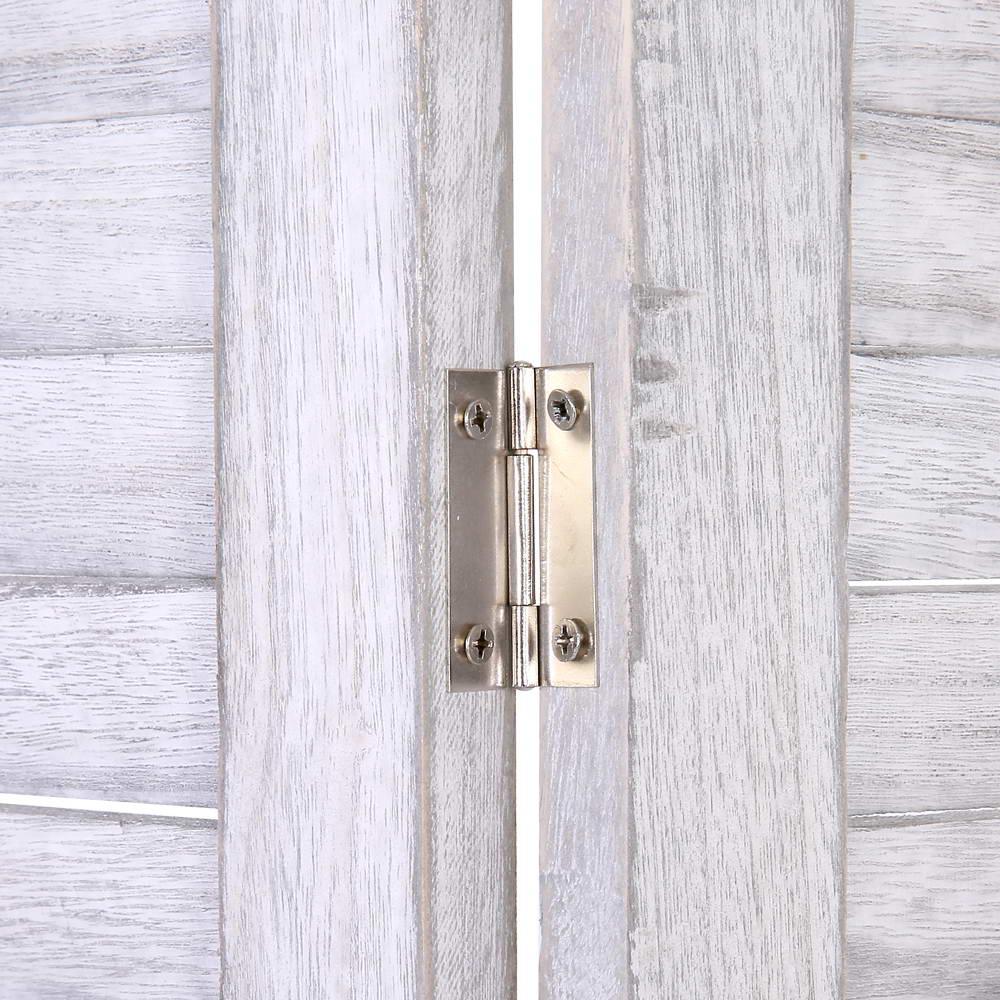 Artiss 4 Panel Room Divider Screen 163x170cm Shelf White - Mekamart Australia