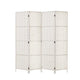Artiss 4 Panel Room Divider Screen 163x170cm Woven White - Mekamart Australia