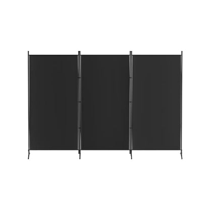 Artiss 3 Panel Room Divider Screen 260x180cm Fabric Black - Mekamart Australia