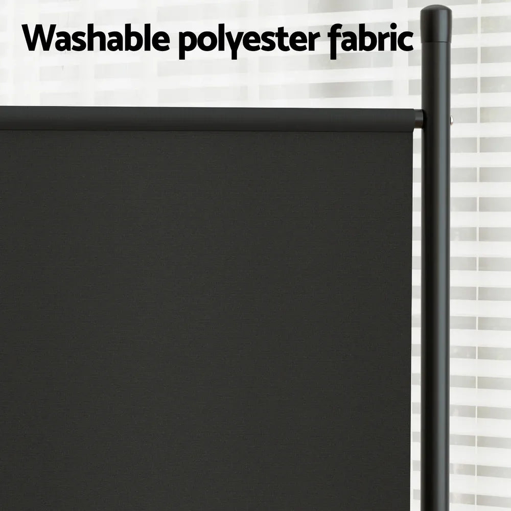 Artiss 3 Panel Room Divider Screen 260x180cm Fabric Black - Mekamart Australia